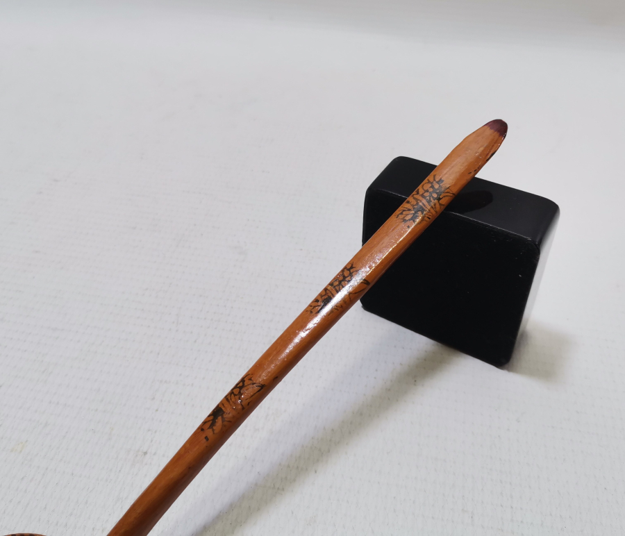 ÜZERİ TARİHLİ EL BOYAMA OSMANLI DÖNEMİ TAHTA KAŞIK