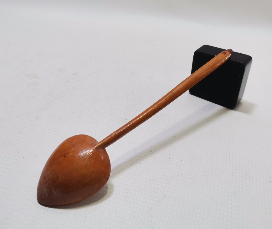 ÜZERİ TARİHLİ EL BOYAMA OSMANLI DÖNEMİ TAHTA KAŞIK