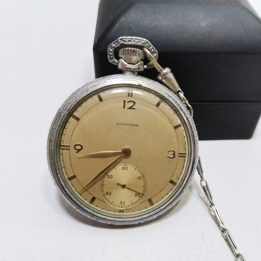 ANTİKA KURMALI LONGİNES CEP SAATİ