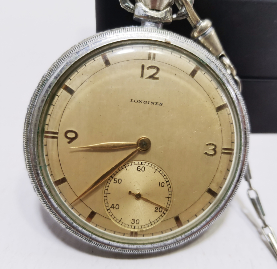 ANTİKA KURMALI LONGİNES CEP SAATİ