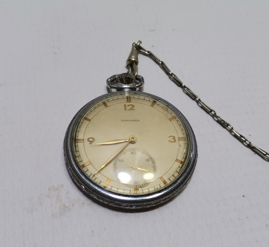 ANTİKA KURMALI LONGİNES CEP SAATİ