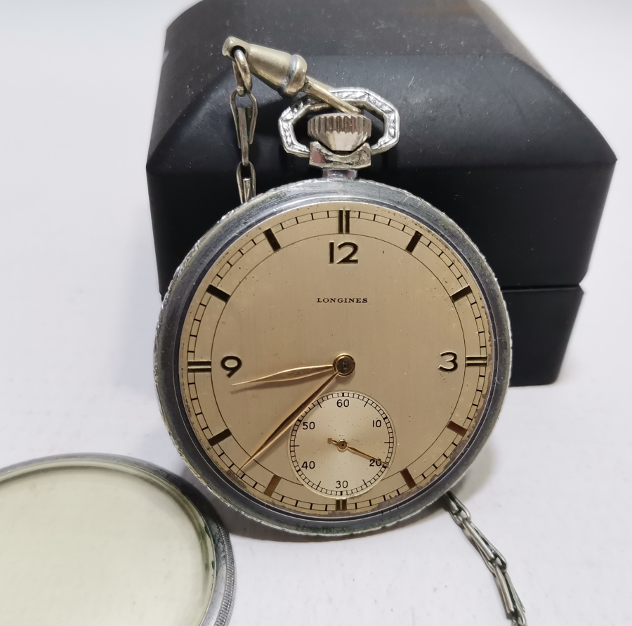 ANTİKA KURMALI LONGİNES CEP SAATİ