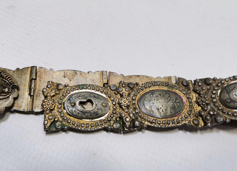 HER BAKLASI VAN DAMGALI OSMANLI DÖNEMİ SAVATLI GÜMÜŞ GELİN KEMERİ