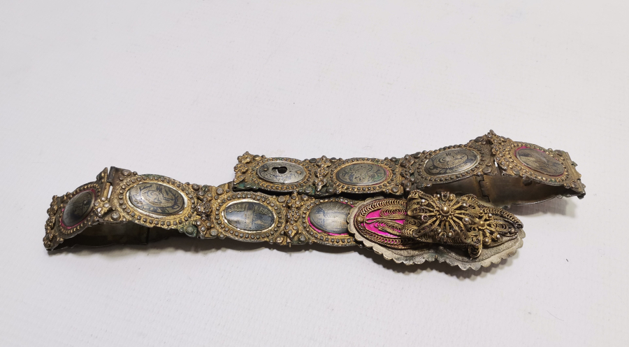 HER BAKLASI VAN DAMGALI OSMANLI DÖNEMİ SAVATLI GÜMÜŞ GELİN KEMERİ