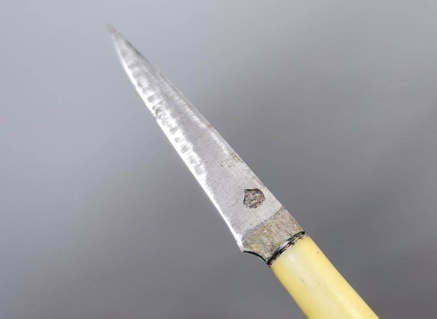 OSMANLI DÖNEMİ FİLDİŞİ SAPLI HATTAT BIÇAĞI VE FİLDİŞİ MAKTA TAKIMI