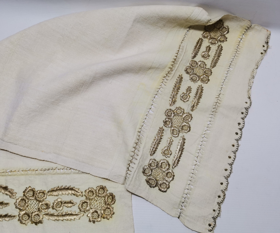 ÜZERİ BEYİT YAZILI OSMANLI DÖNEMİ NADİR SIRMALI HAVLU - PEŞKİR