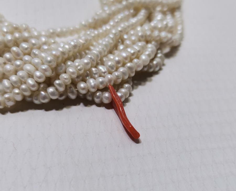 OSMANLI DÖNEMİ MERCANLI KUM İNCİ GERDANLIK