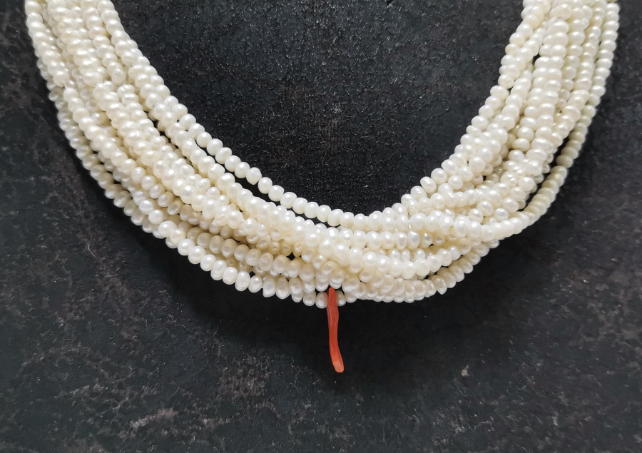 OSMANLI DÖNEMİ MERCANLI KUM İNCİ GERDANLIK