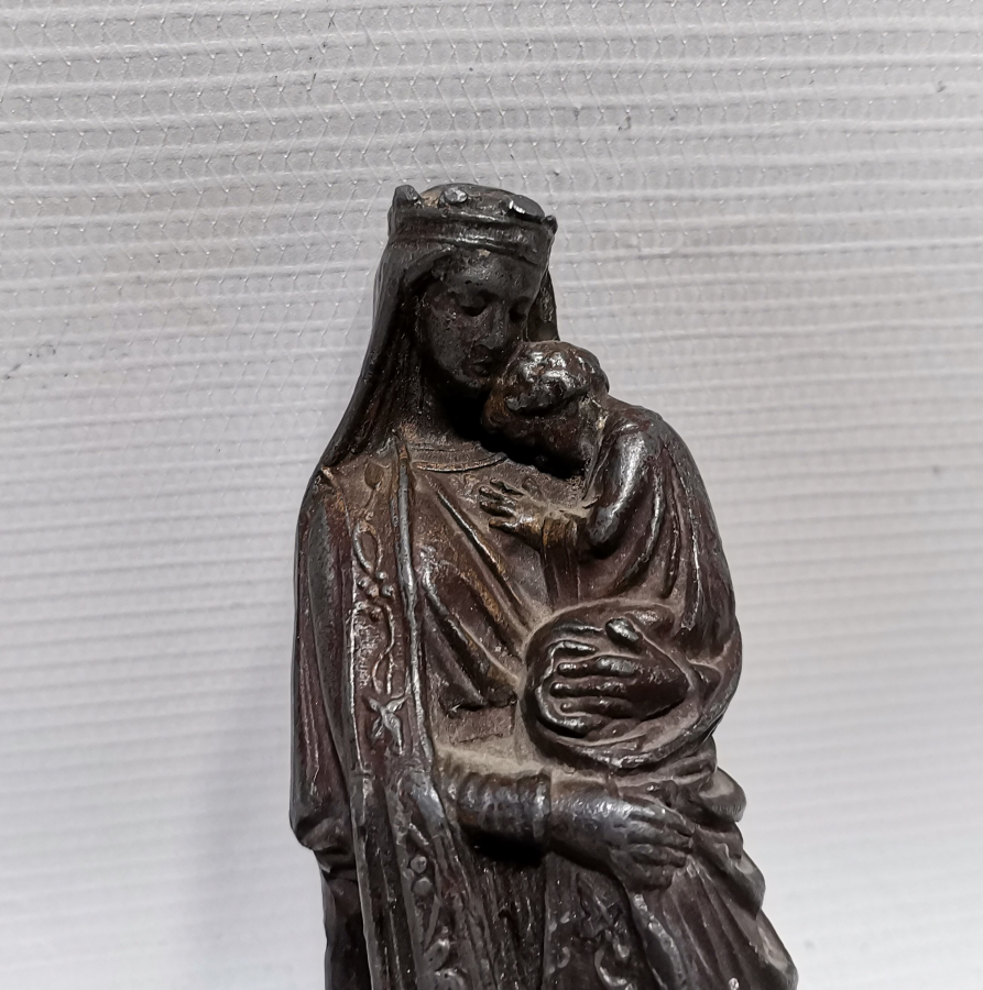 ANTİKA MERYEM VE İSA GÖRSELLİ TUTYA HEYKEL