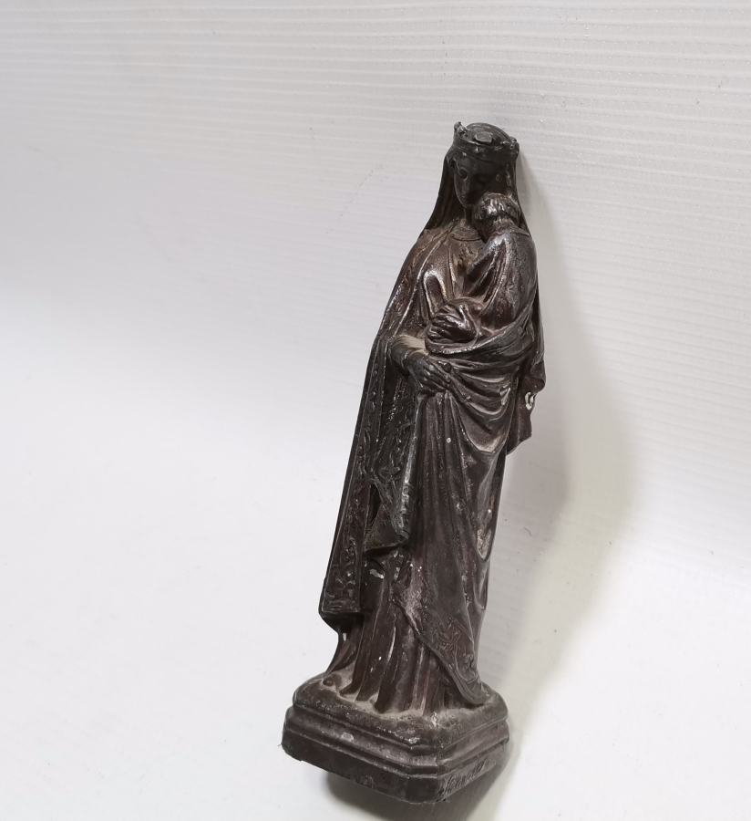 ANTİKA MERYEM VE İSA GÖRSELLİ TUTYA HEYKEL