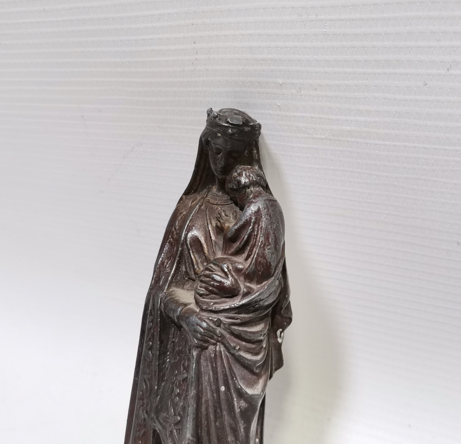 ANTİKA MERYEM VE İSA GÖRSELLİ TUTYA HEYKEL