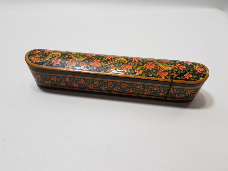 ANTİKA PAPIER MACHE KALEMDAN