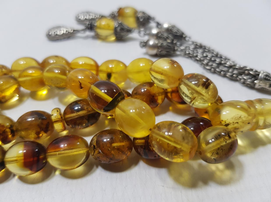 DOMİNİK DAMLA KEHRİBAR TESPİH