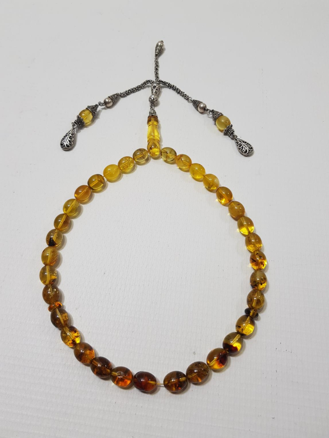 DOMİNİK DAMLA KEHRİBAR TESPİH