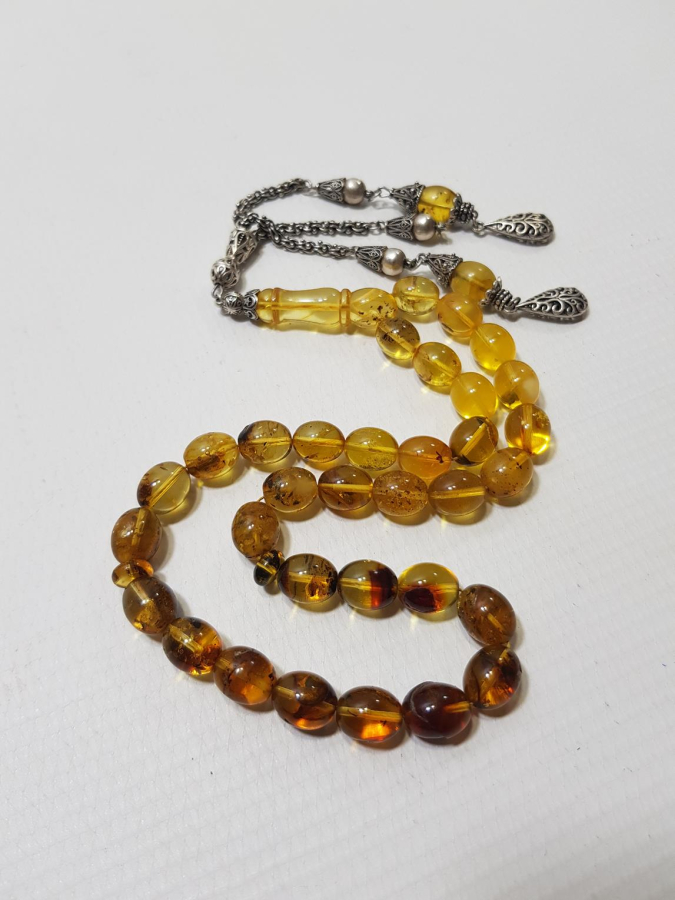 DOMİNİK DAMLA KEHRİBAR TESPİH