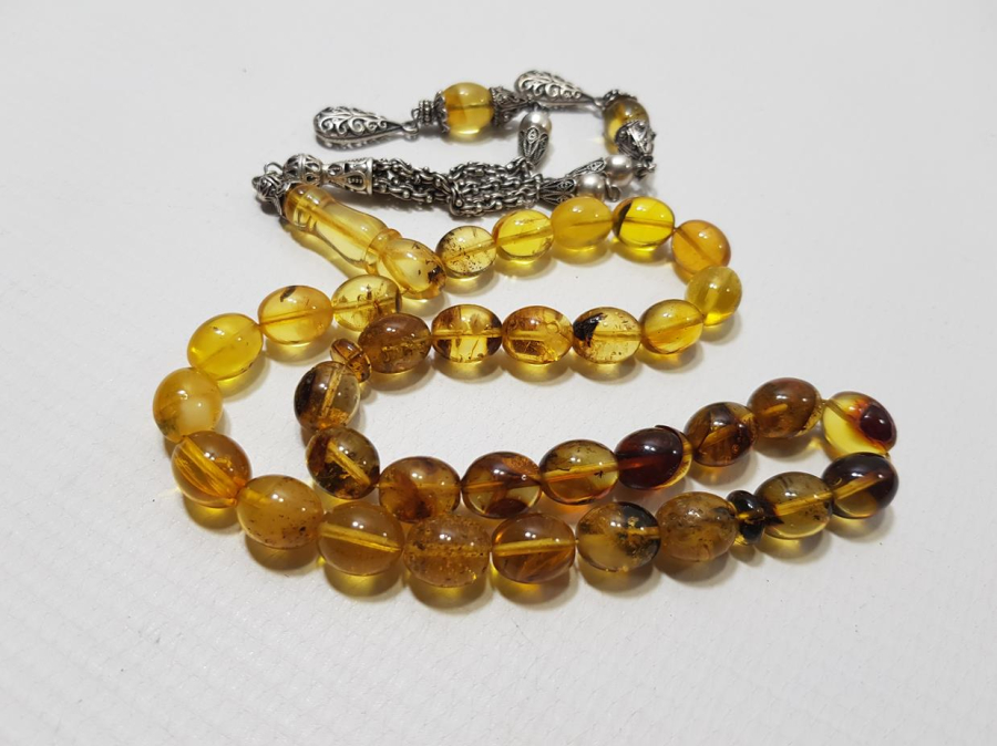 DOMİNİK DAMLA KEHRİBAR TESPİH