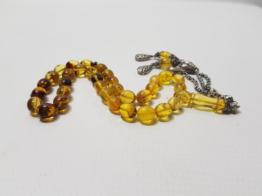 DOMİNİK DAMLA KEHRİBAR TESPİH