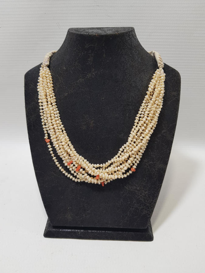 OSMANLI DÖNEMİ MERCANLI KUM İNCİ GERDANLIK