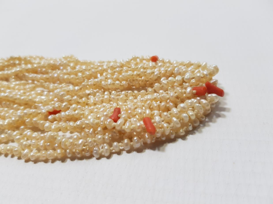 OSMANLI DÖNEMİ MERCANLI KUM İNCİ GERDANLIK