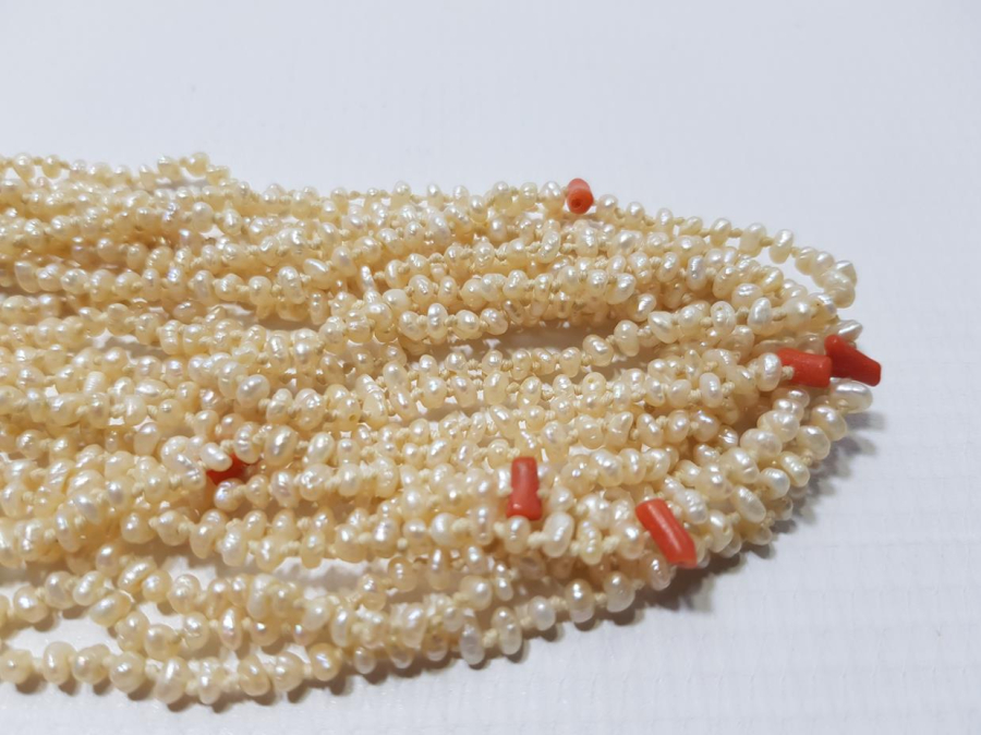 OSMANLI DÖNEMİ MERCANLI KUM İNCİ GERDANLIK