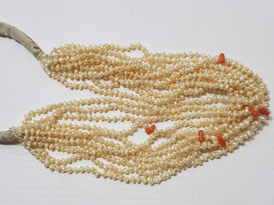 OSMANLI DÖNEMİ MERCANLI KUM İNCİ GERDANLIK