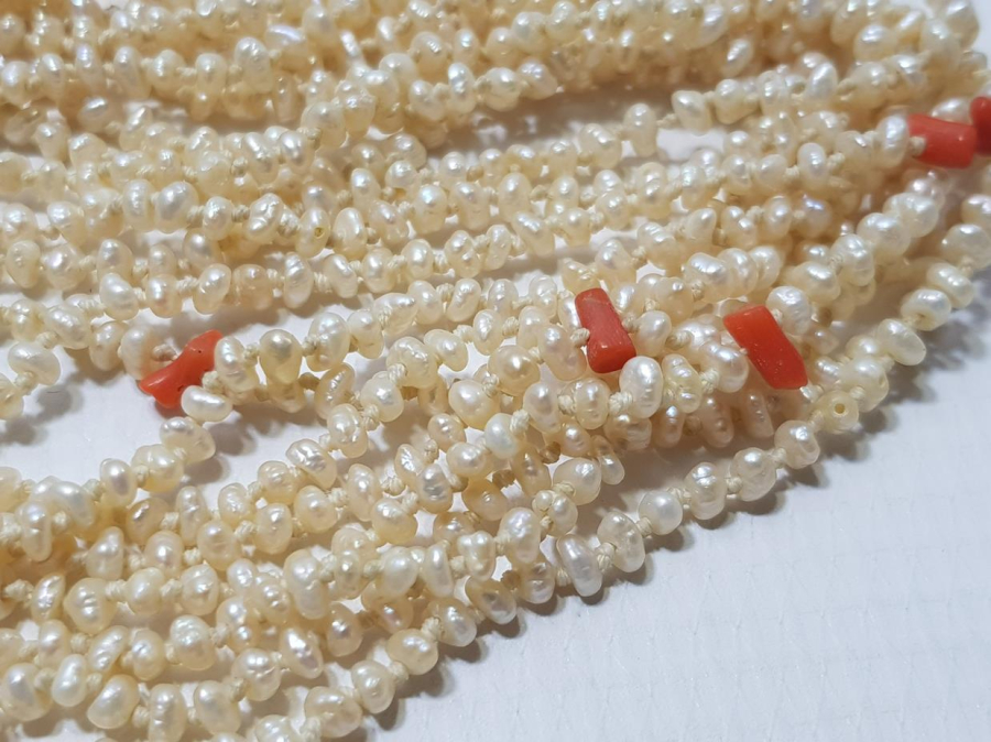 OSMANLI DÖNEMİ MERCANLI KUM İNCİ GERDANLIK