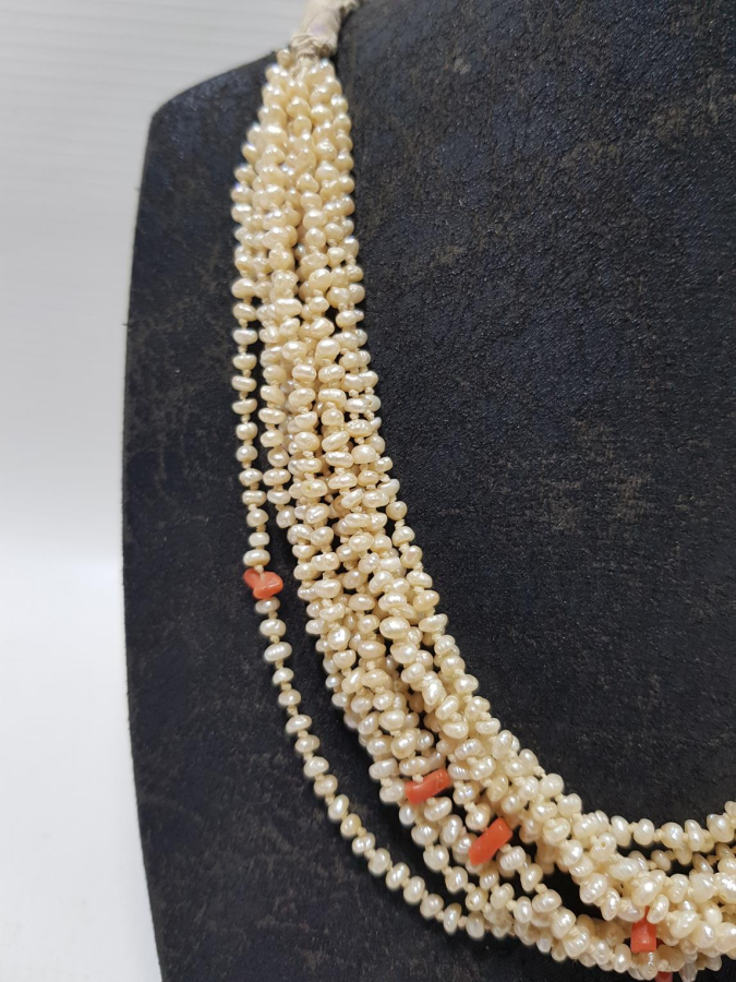 OSMANLI DÖNEMİ MERCANLI KUM İNCİ GERDANLIK