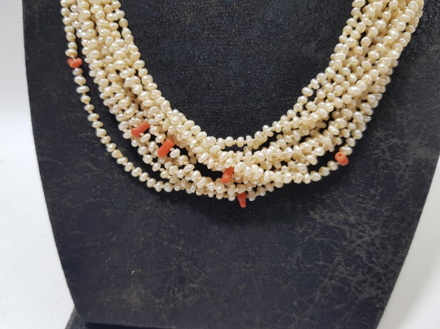 OSMANLI DÖNEMİ MERCANLI KUM İNCİ GERDANLIK