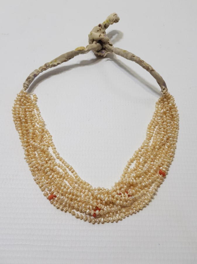 OSMANLI DÖNEMİ MERCANLI KUM İNCİ GERDANLIK