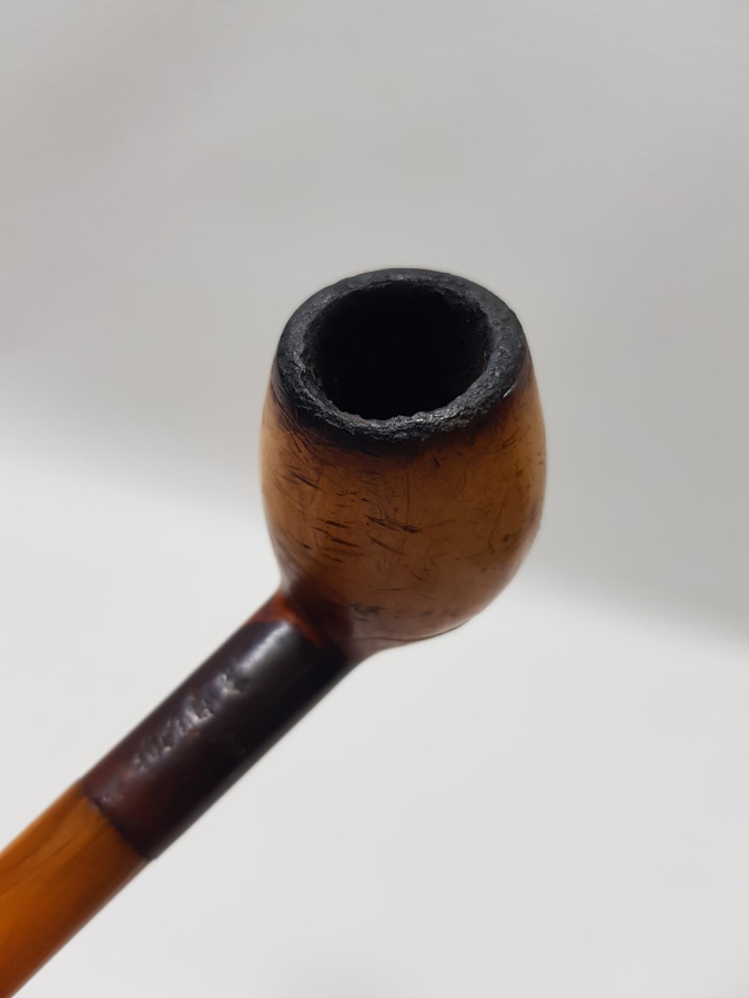 OSMANLI DÖNEMİ ORJİNAL KUTUSUNDA KEHRİBAR VE LÜLE TAŞLI PİPO