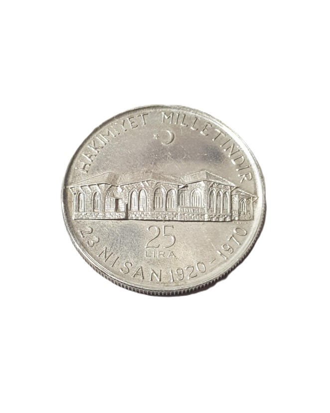 TBMM 50. YIL GÜMÜŞ 25 LİRA HATIRA PARA