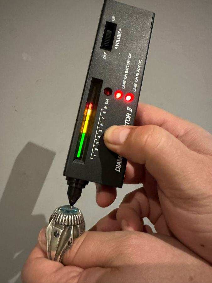 OSMANLICA DAMGALI TOPAZ TAŞLI GÜMÜŞ YÜZÜK