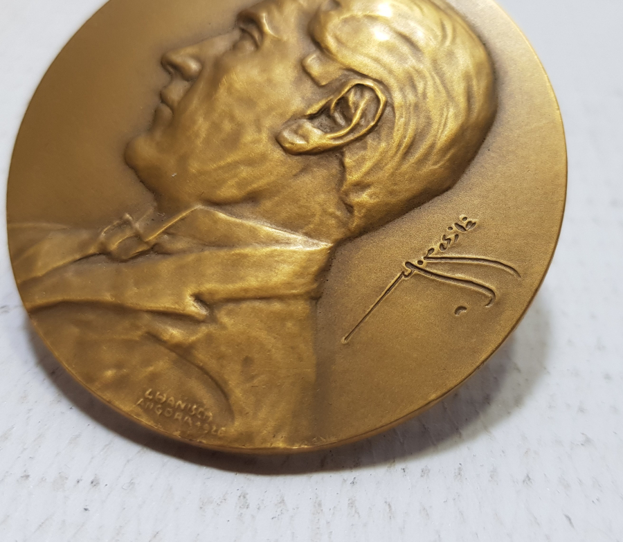 OSMANLICA GAZİ MUSTAFA KEMAL İMZALI BÜYÜK BOY ATATÜRK MADALYON