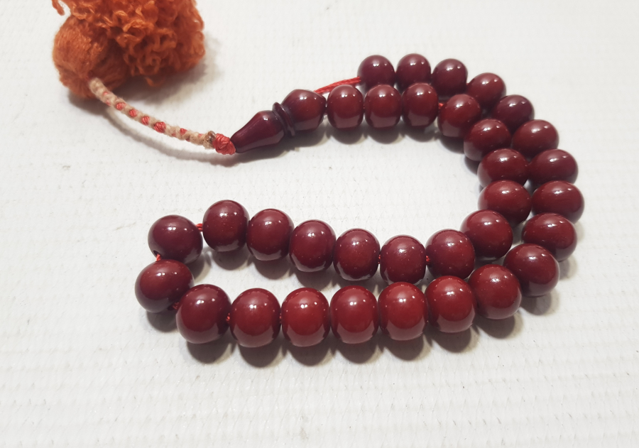 OSMANLI DÖNEMİ ORİJİNAL PÜSKÜLÜYLE BAĞA TESPİH