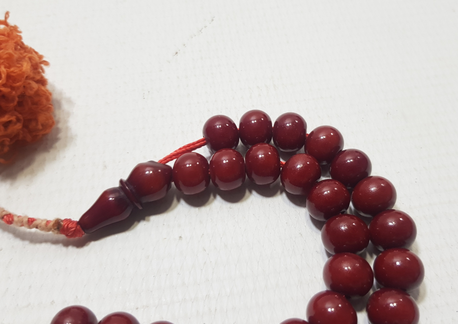 OSMANLI DÖNEMİ ORİJİNAL PÜSKÜLÜYLE BAĞA TESPİH