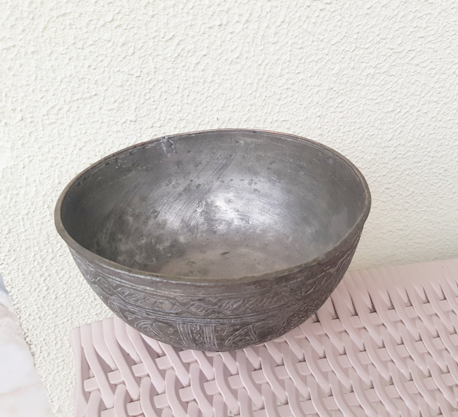 TAMAMI İŞLEMELİ OSMANLI DÖNEMİ TEKKE İŞİ BAKIR KASE