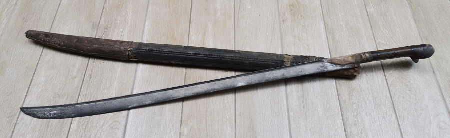 OSMANLI DÖNEMİ ORJİNAL KININDA ÇOK NADİR LEVENT KILICI - DENİZCİ KILICI