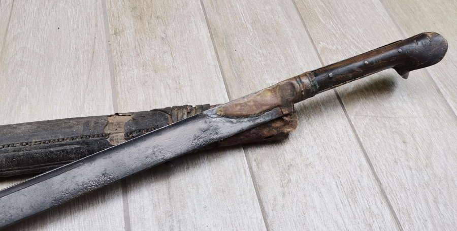 OSMANLI DÖNEMİ ORJİNAL KININDA ÇOK NADİR LEVENT KILICI - DENİZCİ KILICI