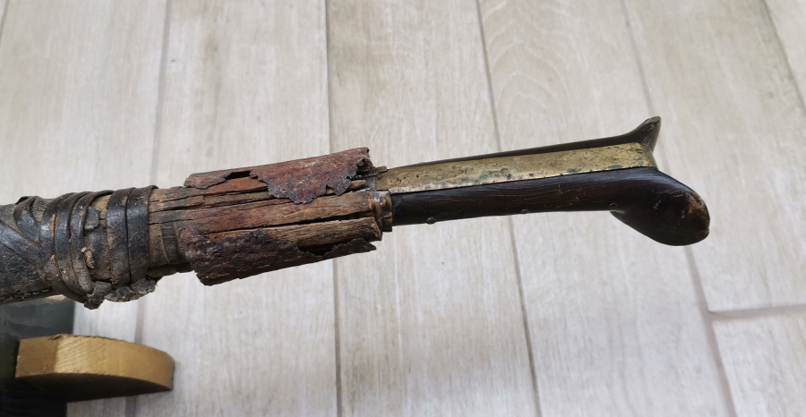 OSMANLI DÖNEMİ ORJİNAL KININDA ÇOK NADİR LEVENT KILICI - DENİZCİ KILICI