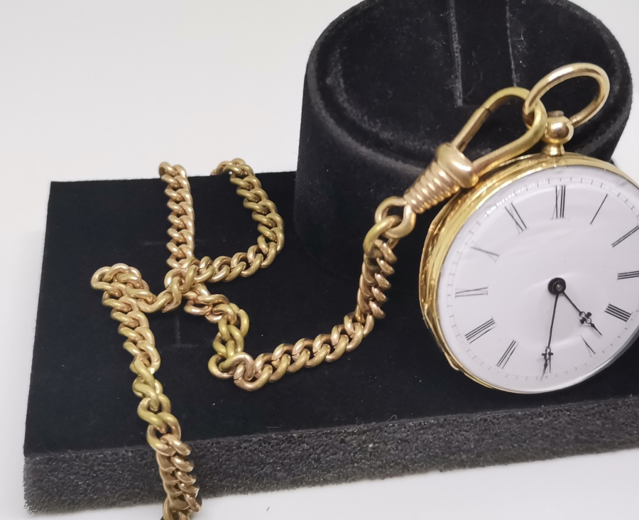 OSMANLI DÖNEMİ ORJİNAL KÖSTEĞİ İLE ALTIN CEP SAATİ