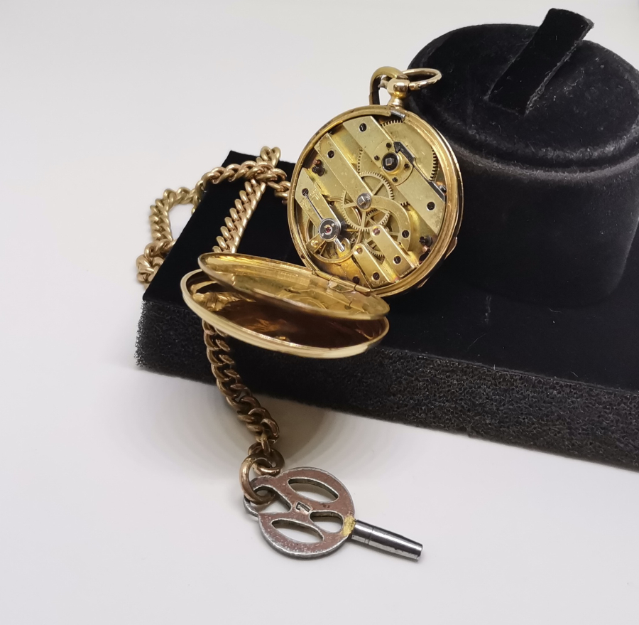 OSMANLI DÖNEMİ ORJİNAL KÖSTEĞİ İLE ALTIN CEP SAATİ