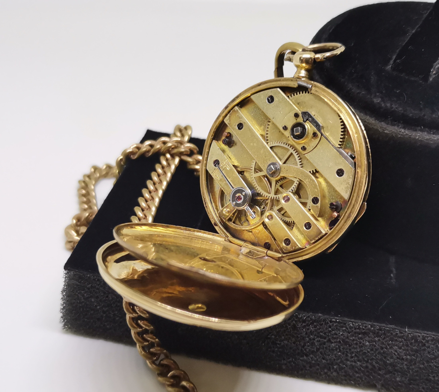 OSMANLI DÖNEMİ ORJİNAL KÖSTEĞİ İLE ALTIN CEP SAATİ