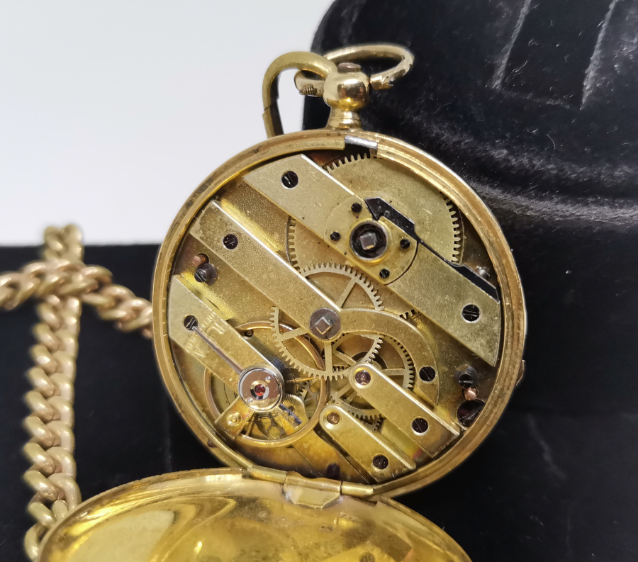 OSMANLI DÖNEMİ ORJİNAL KÖSTEĞİ İLE ALTIN CEP SAATİ