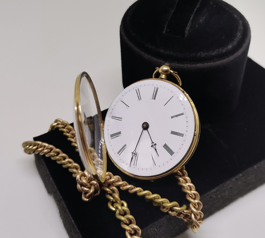 OSMANLI DÖNEMİ ORJİNAL KÖSTEĞİ İLE ALTIN CEP SAATİ