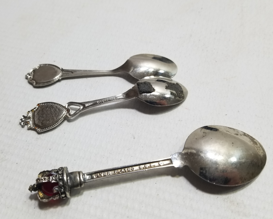 3 ADET GÜMÜŞ KAPLAMA AVRUPA MİNELİ KAŞIK