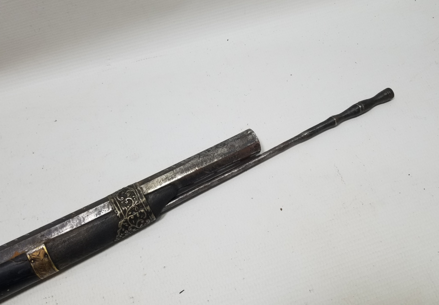 NAMLUSU BOYDAN BOYA GÜMÜŞ ÇAKMA İŞÇİLİKLİ NADİR OSMANLI DÖNEMİ KALE TÜFEĞİ