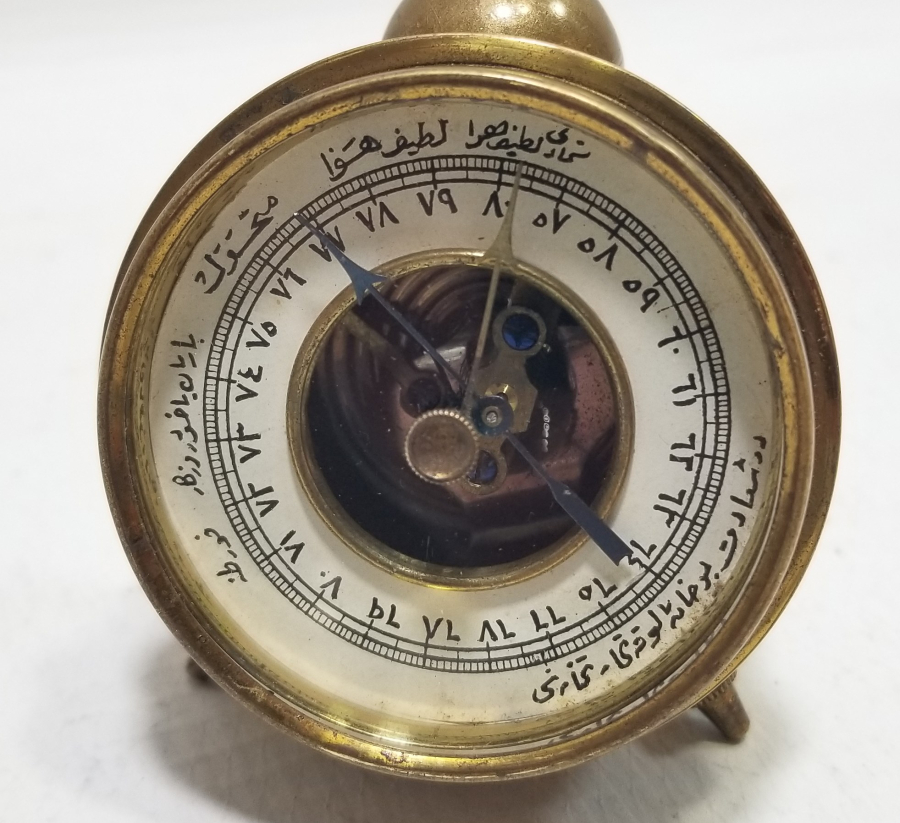 ÜZERİ OSMANLICA YAZILI OSMANLI DÖNEMİ NADİR BAROMETRE