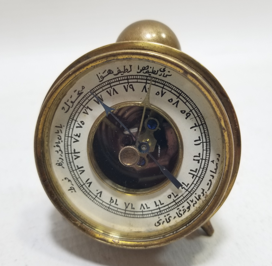 ÜZERİ OSMANLICA YAZILI OSMANLI DÖNEMİ NADİR BAROMETRE