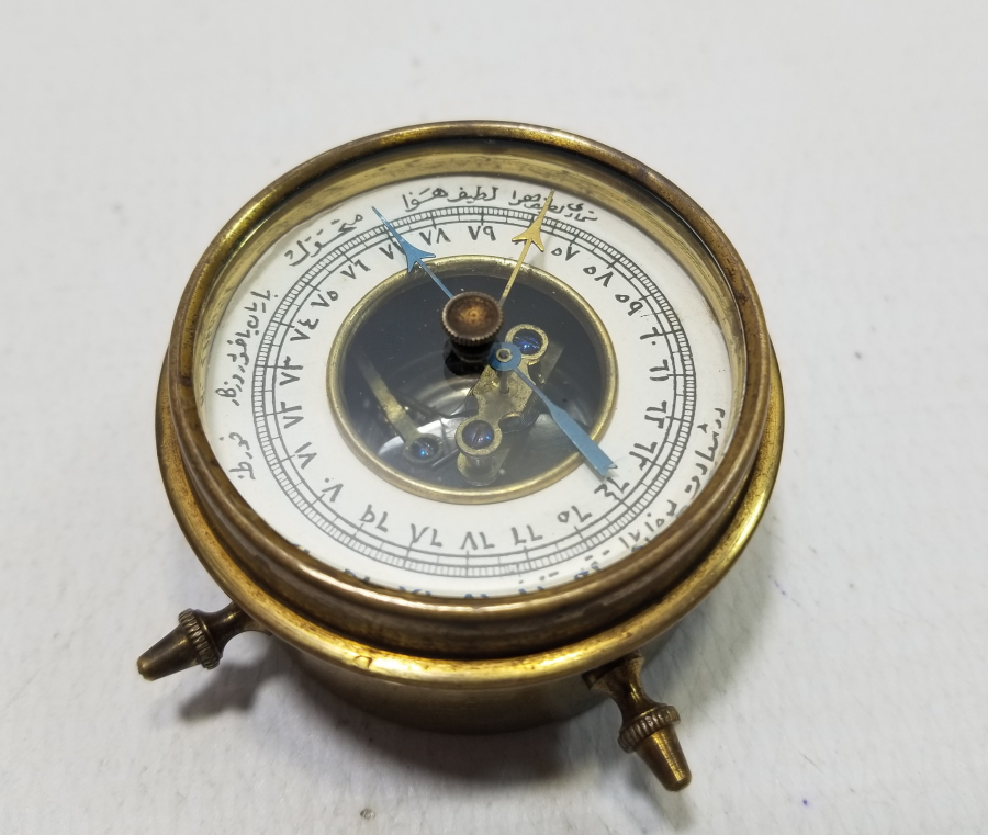 ÜZERİ OSMANLICA YAZILI OSMANLI DÖNEMİ NADİR BAROMETRE