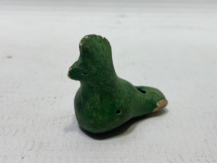 OSMANLI DÖNEMİ EL YAPIMI NADİR KUŞ FİGÜRLÜ OYUNCAK TOPRAK DÜDÜK